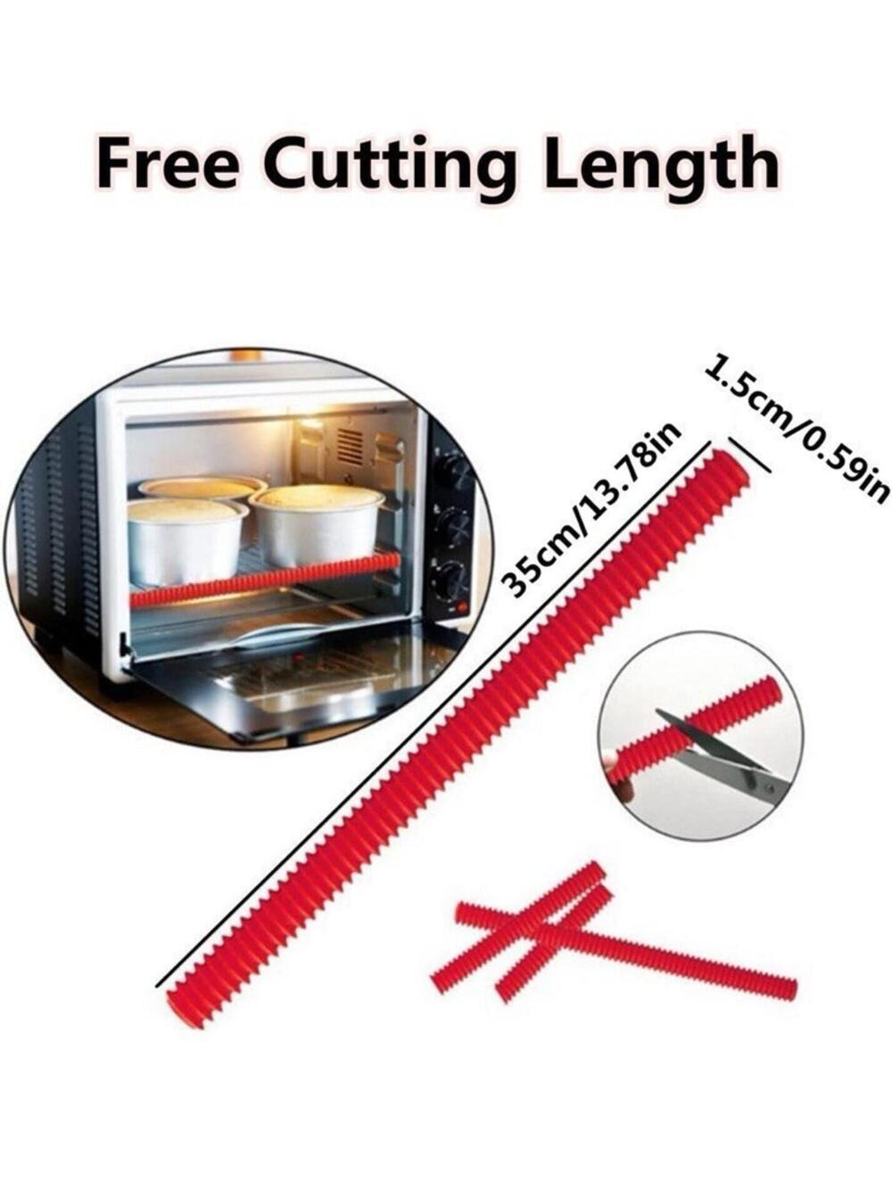 Oven Rack Cooking Rack Protector Food Grade Silicone for Burn Protection 2pc RED - Picture 4 of 9